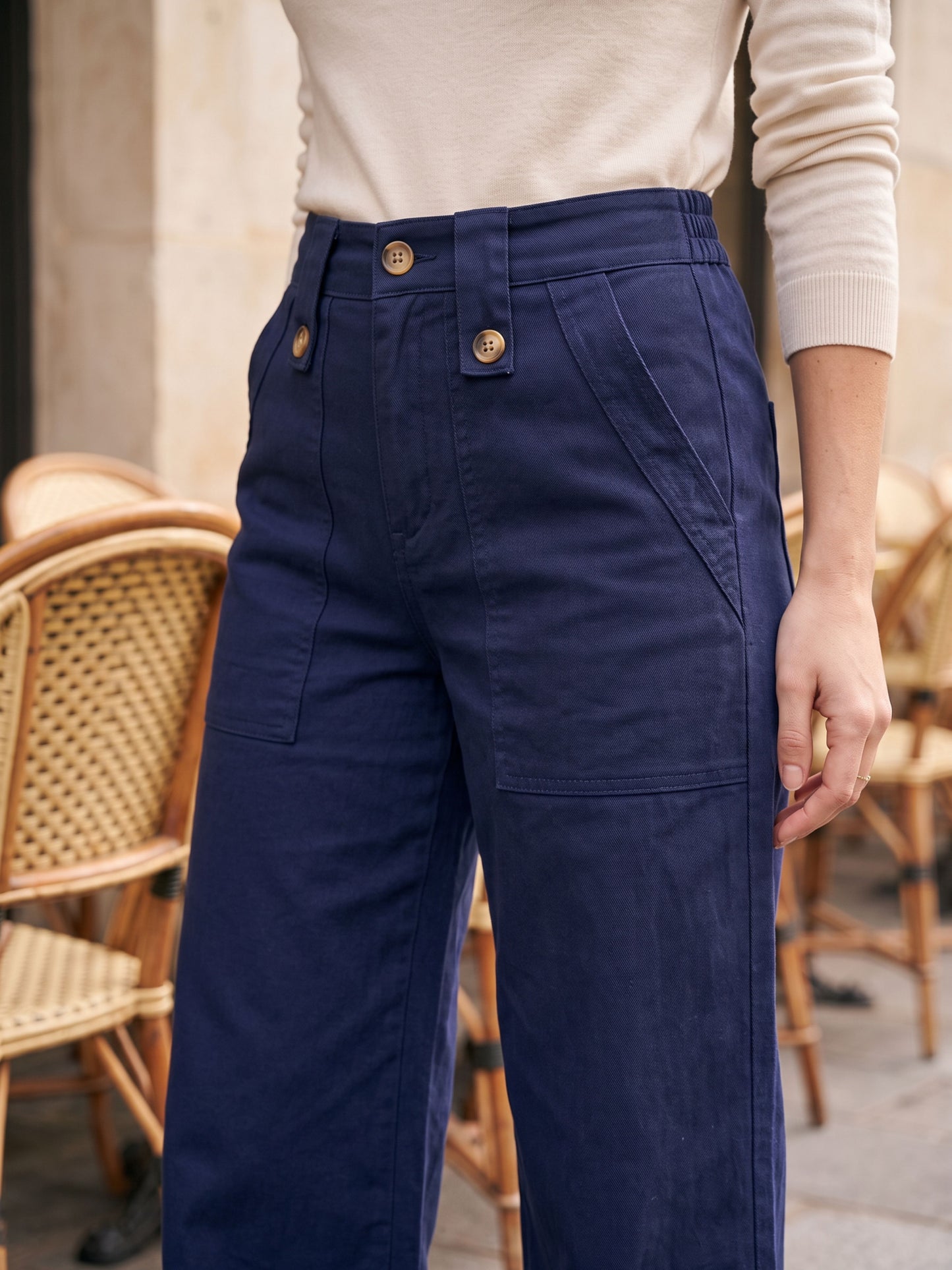Pantalon Aldine - Large Poches Plaquées