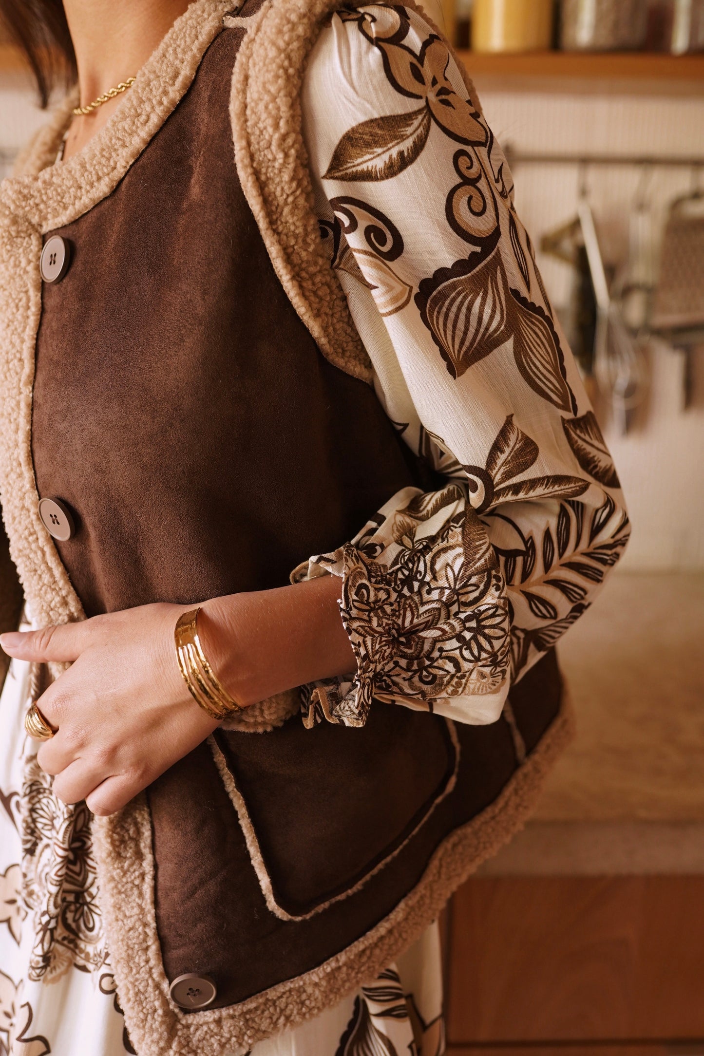 Gilet Moutonnée Tendance