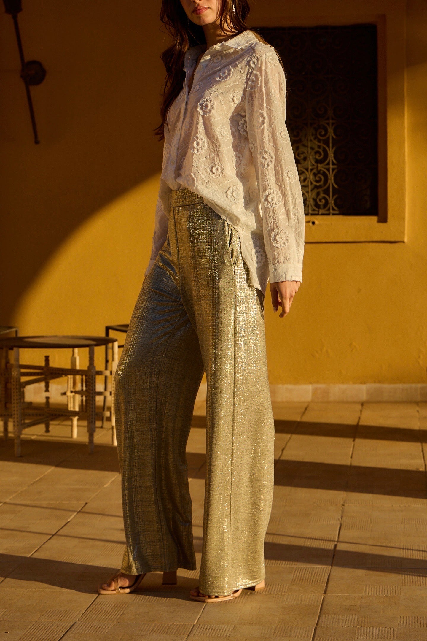 Pantalon Doré Fluide