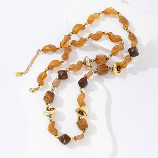 Collier Doré Perles Fantaisies