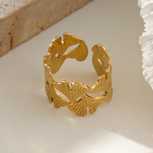 Bague "Gingko Chic"