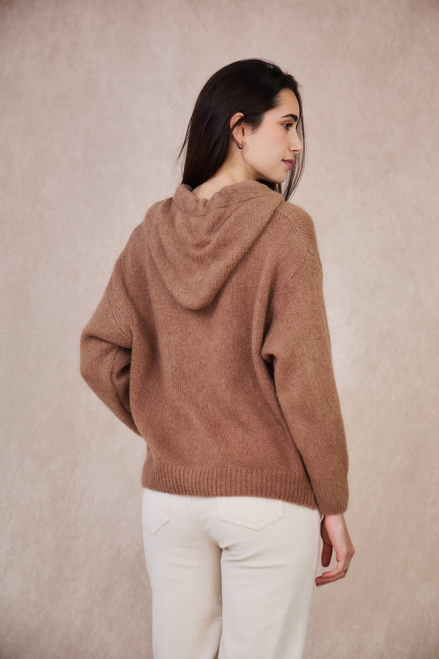 Gilet Capuche Mohair
