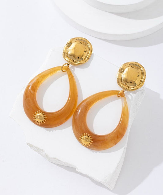 Boucles Pendantes Ambrées
