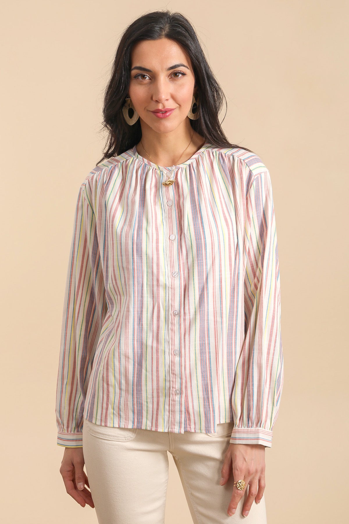 Chemise Rayée en Coton Légère