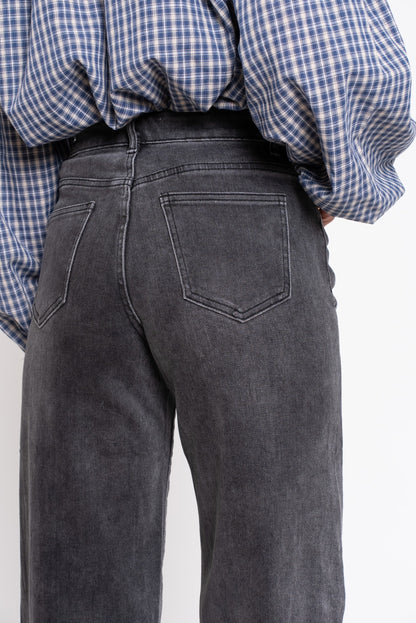 Jean Coupe Large Gris
