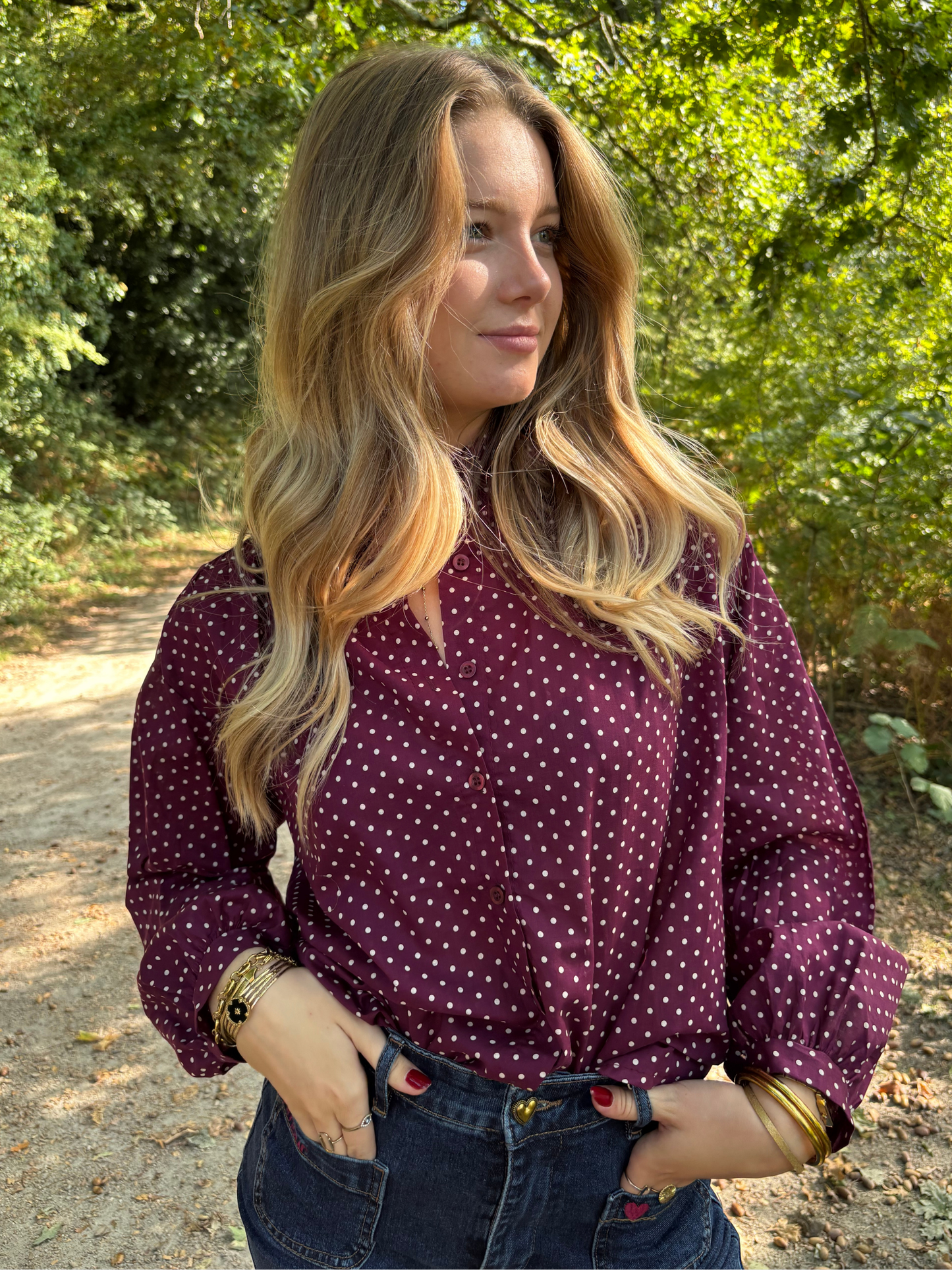 Chemise à Pois Coton