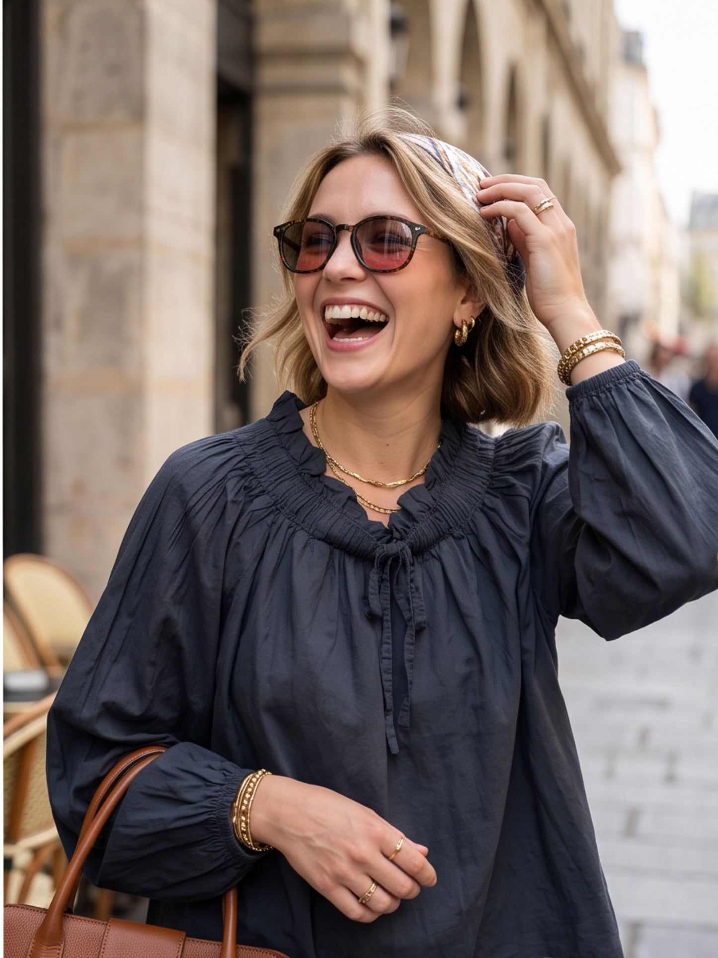 Blouse Guillemette - Col Froncé