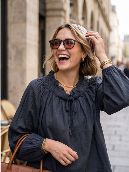 Blouse Guillemette - Col Froncé