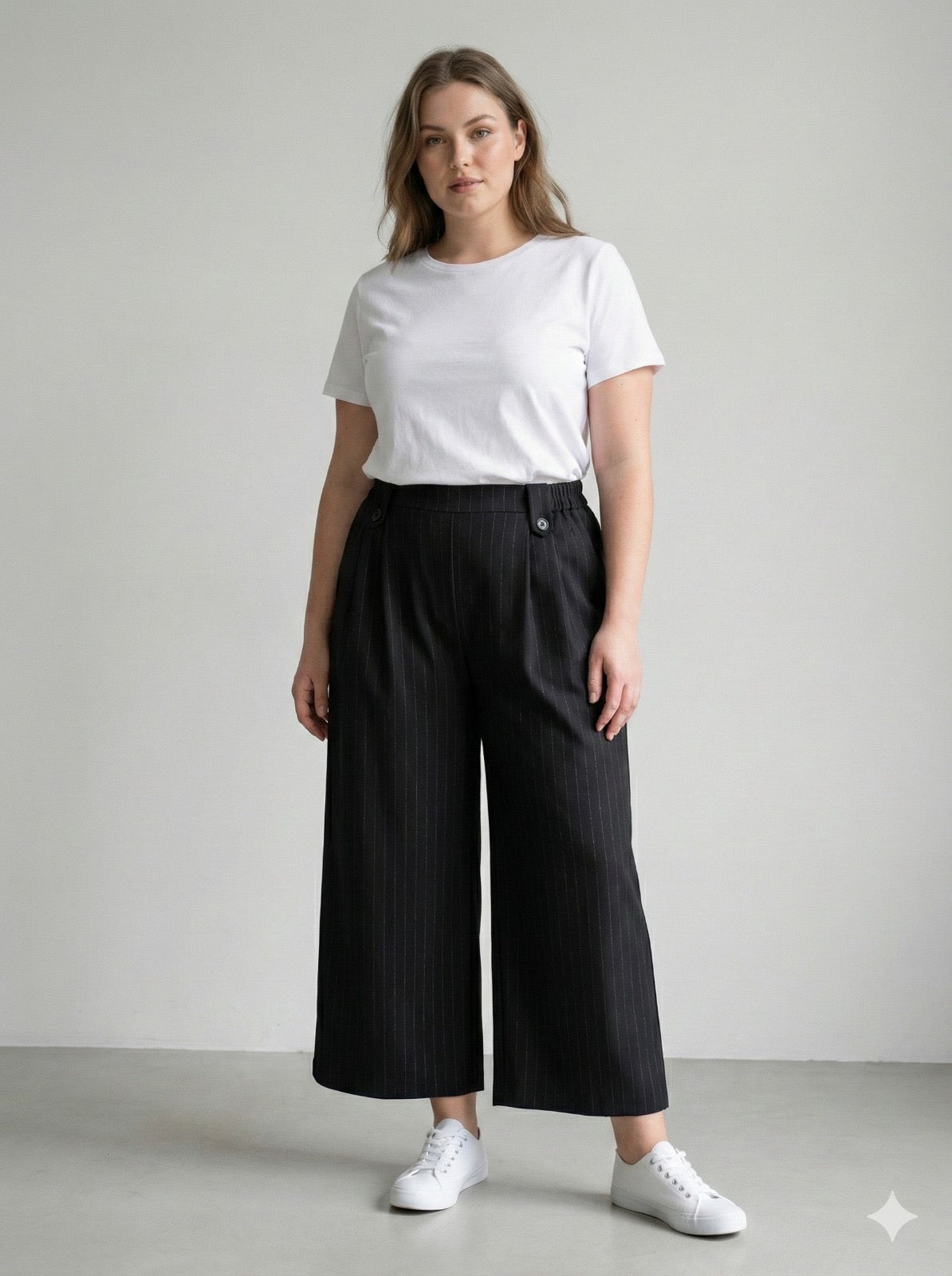 Pantalon Chic Rayé TU 44-50