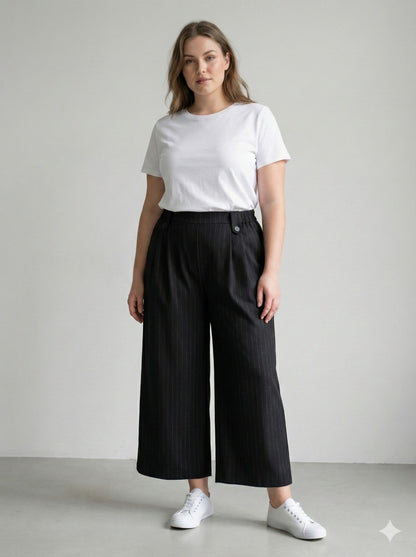 Pantalon Chic Rayé TU 44-50