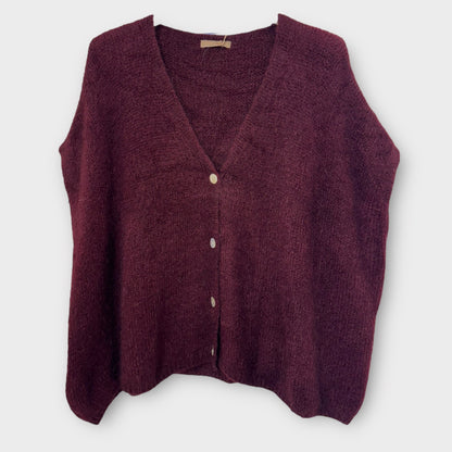 Cardigan Mohair sans Manches