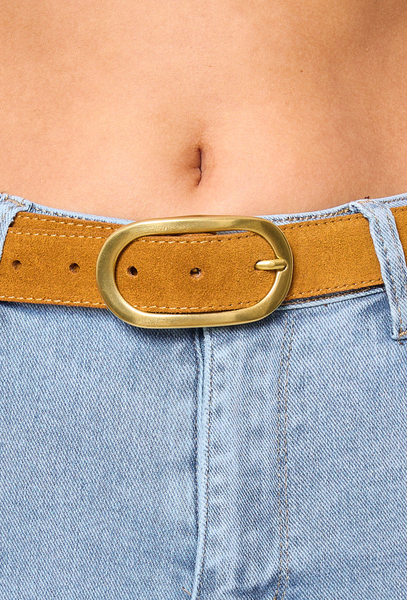 Ceinture Cuir Boucle Ovale