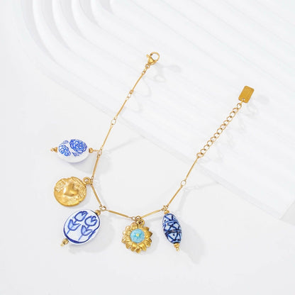 Bracelet Perles Bleues