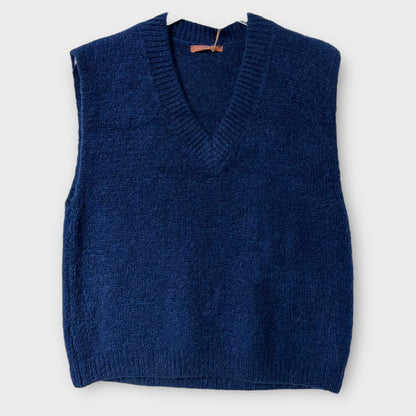 Pull sans Manches Col V Mohair