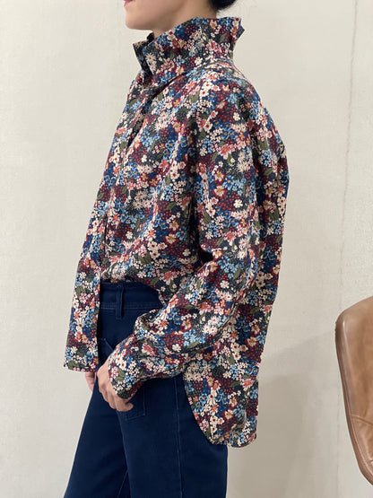 Chemise Col Montant Fleurie