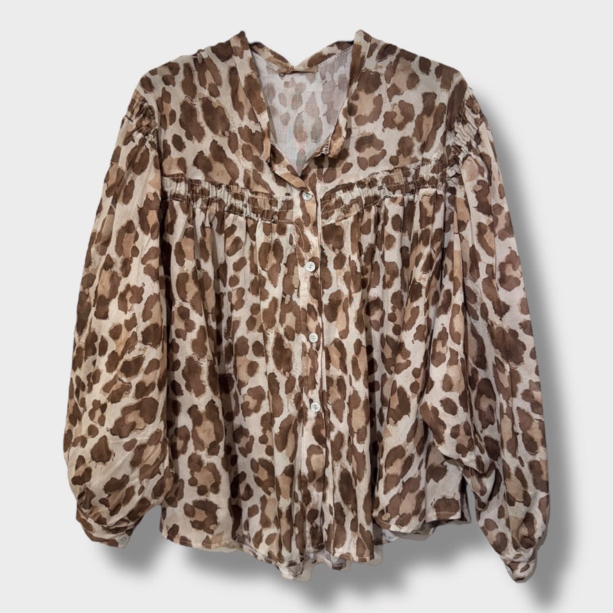 Blouse Coton Léopard