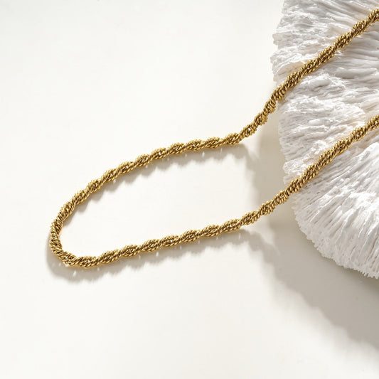 Collier Torsadé Doré