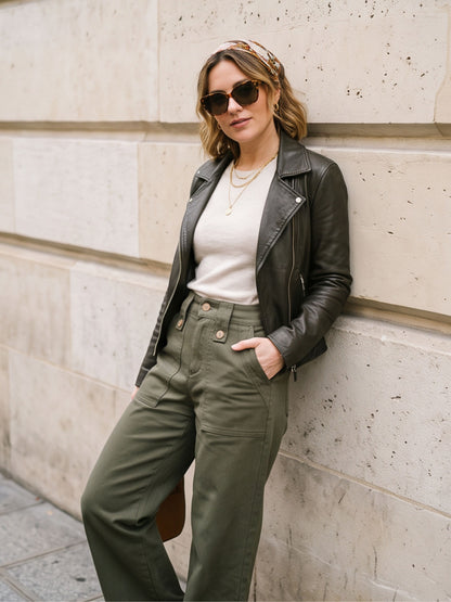 Pantalon Aldine - Large Poches Plaquées