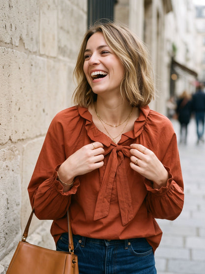 Blouse Elvire - Nœud Lavallière