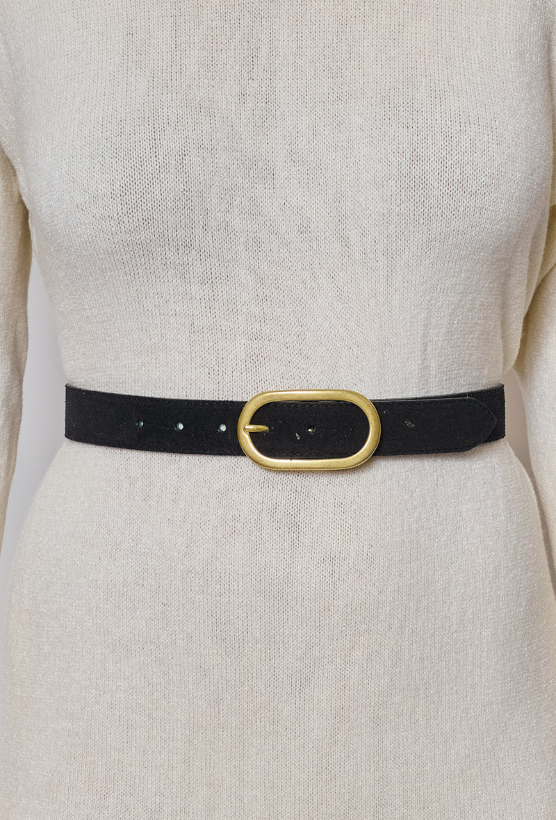 Ceinture Cuir Boucle Ovale