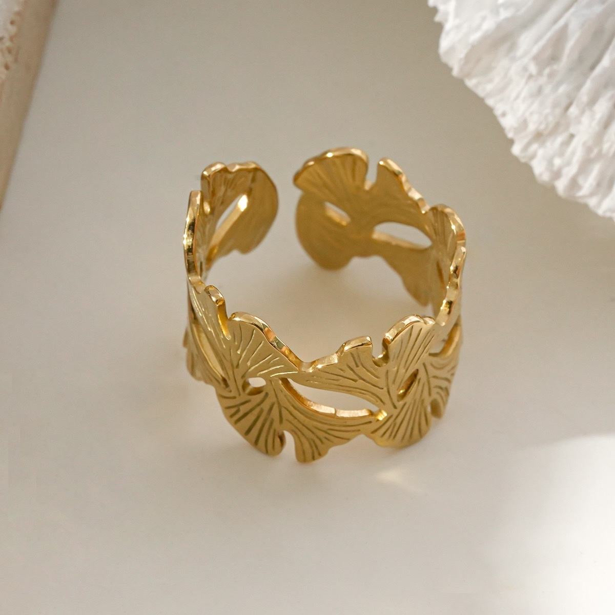 Bague "Gingko Chic"
