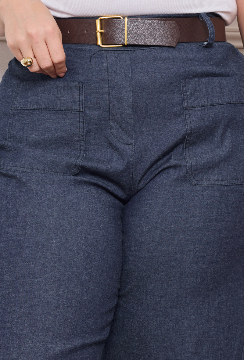 Pantalon Poches Plaquées - TU du 44 au 50