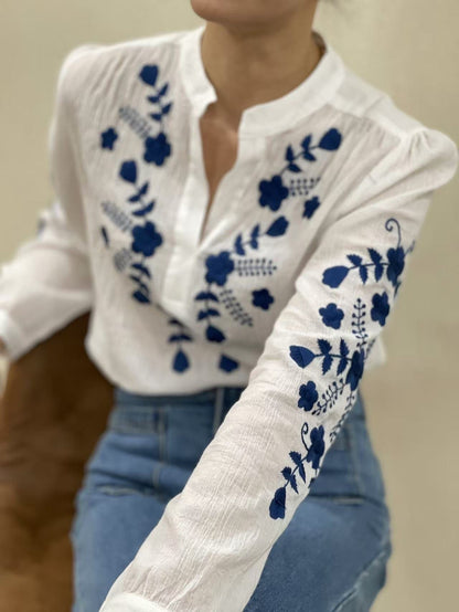 Blouse Blanche Brodée Bohème