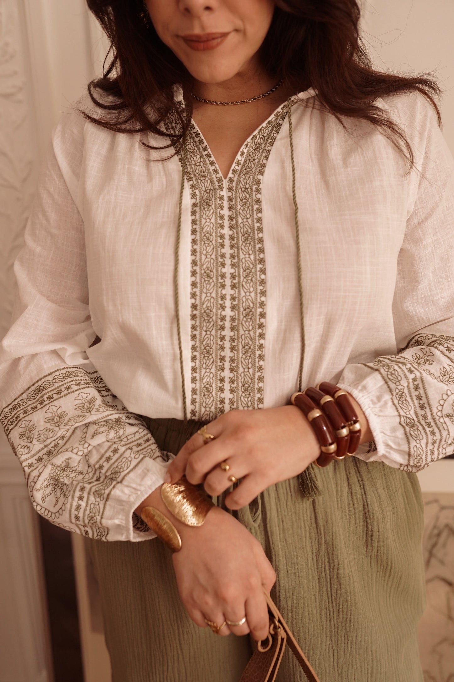 Blouse Coton Brodée du 42 au 46