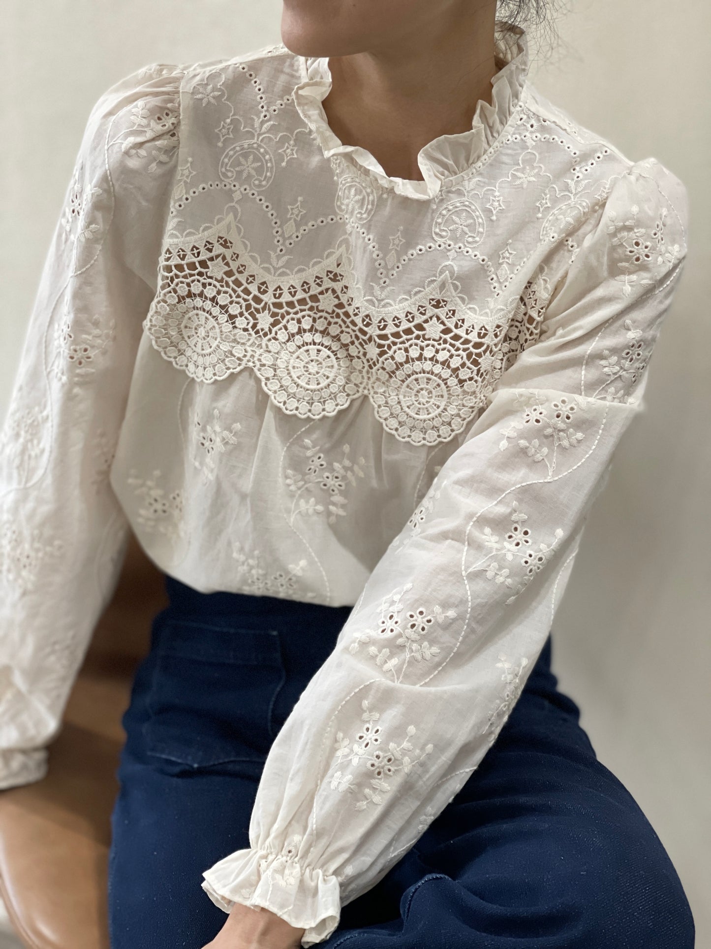 Blouse Romantique Écru