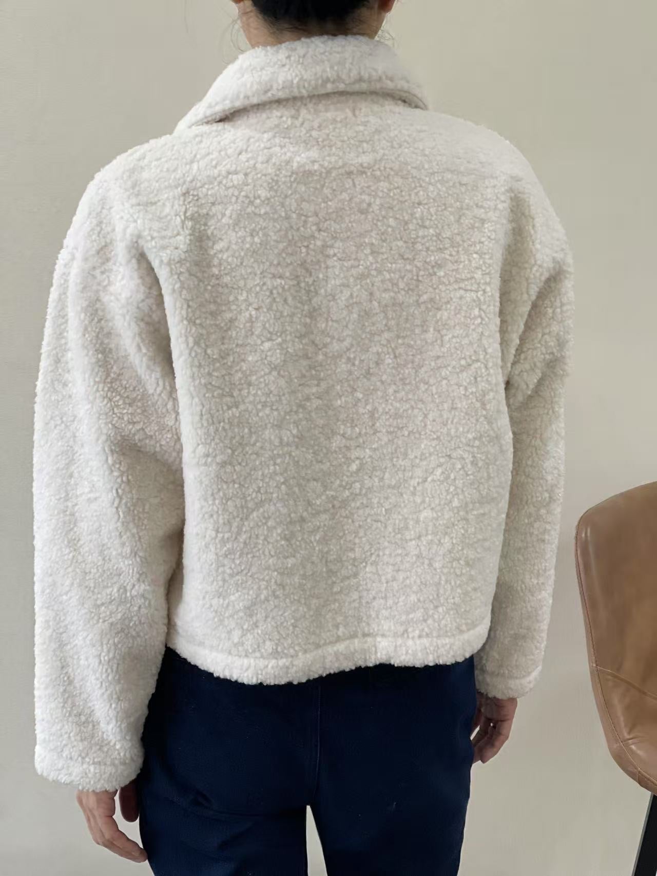 Veste effet Mouton Boutonnée