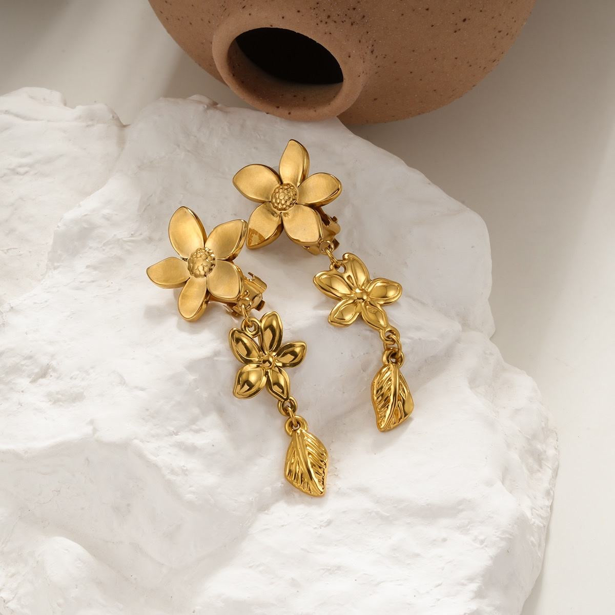 Boucles à Clips "Fleur Bohème"