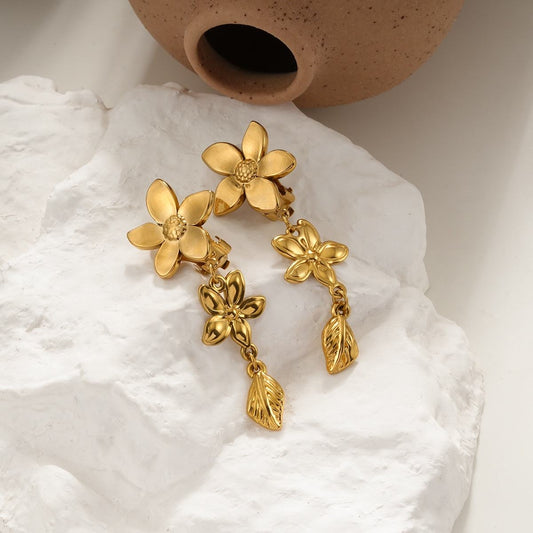 Boucles à Clips "Fleur Bohème"