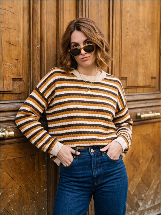 Pull Idalie - Rayé Oversize