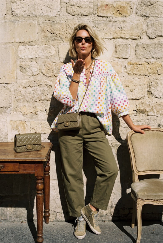 Chemise Pois Multicolores