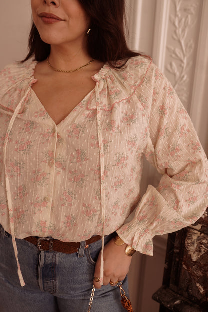 Blouse Fleurie Vintage du 42 au 46