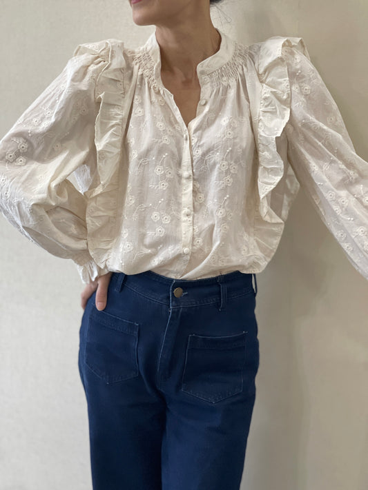 Chemise Manches Longues Brodée