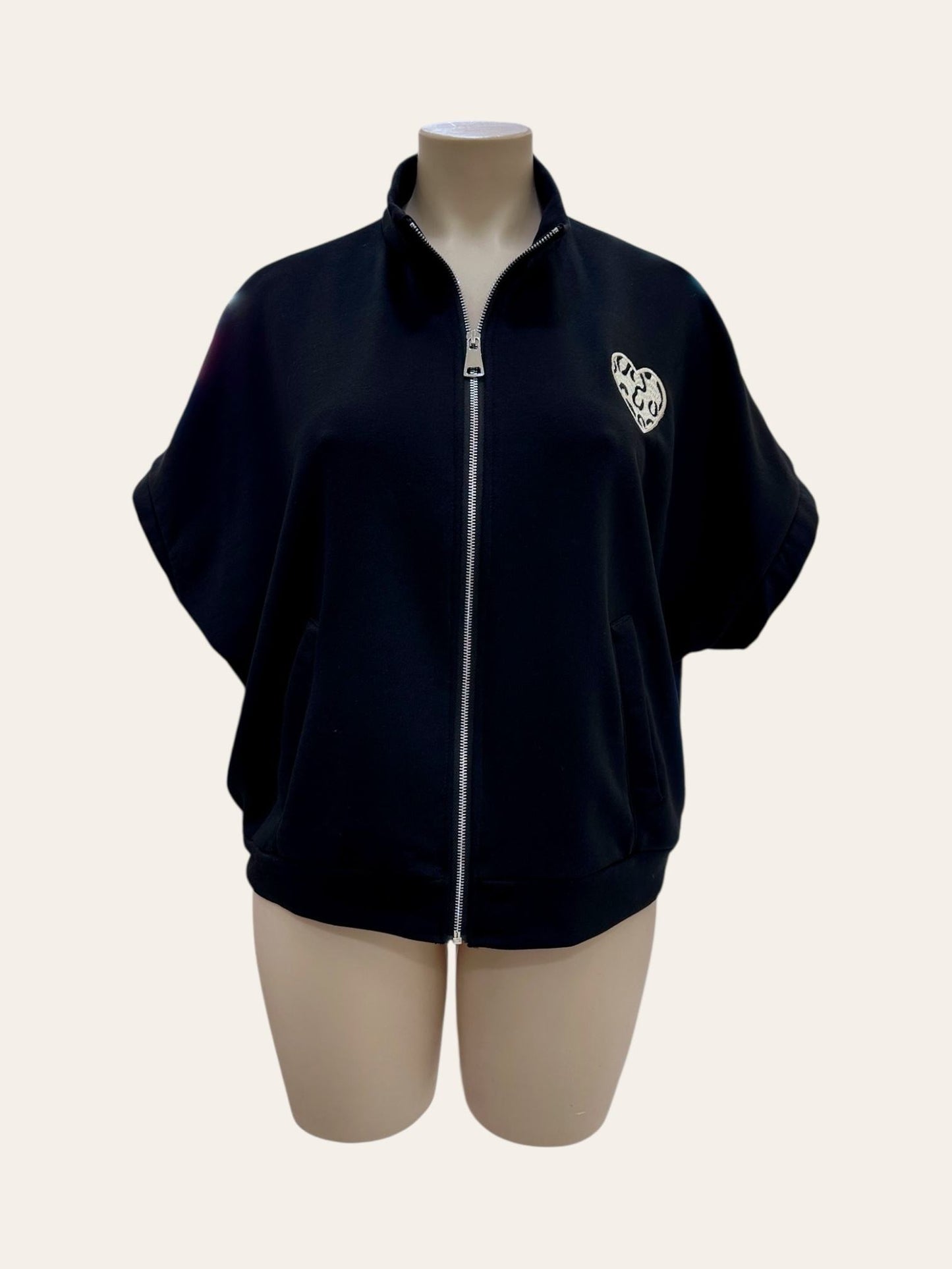 Veste Sweat Coeur - TU du 44 au 50