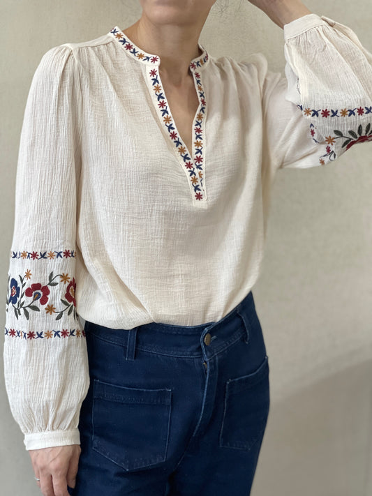 Blouse Col Tunisien Bohème