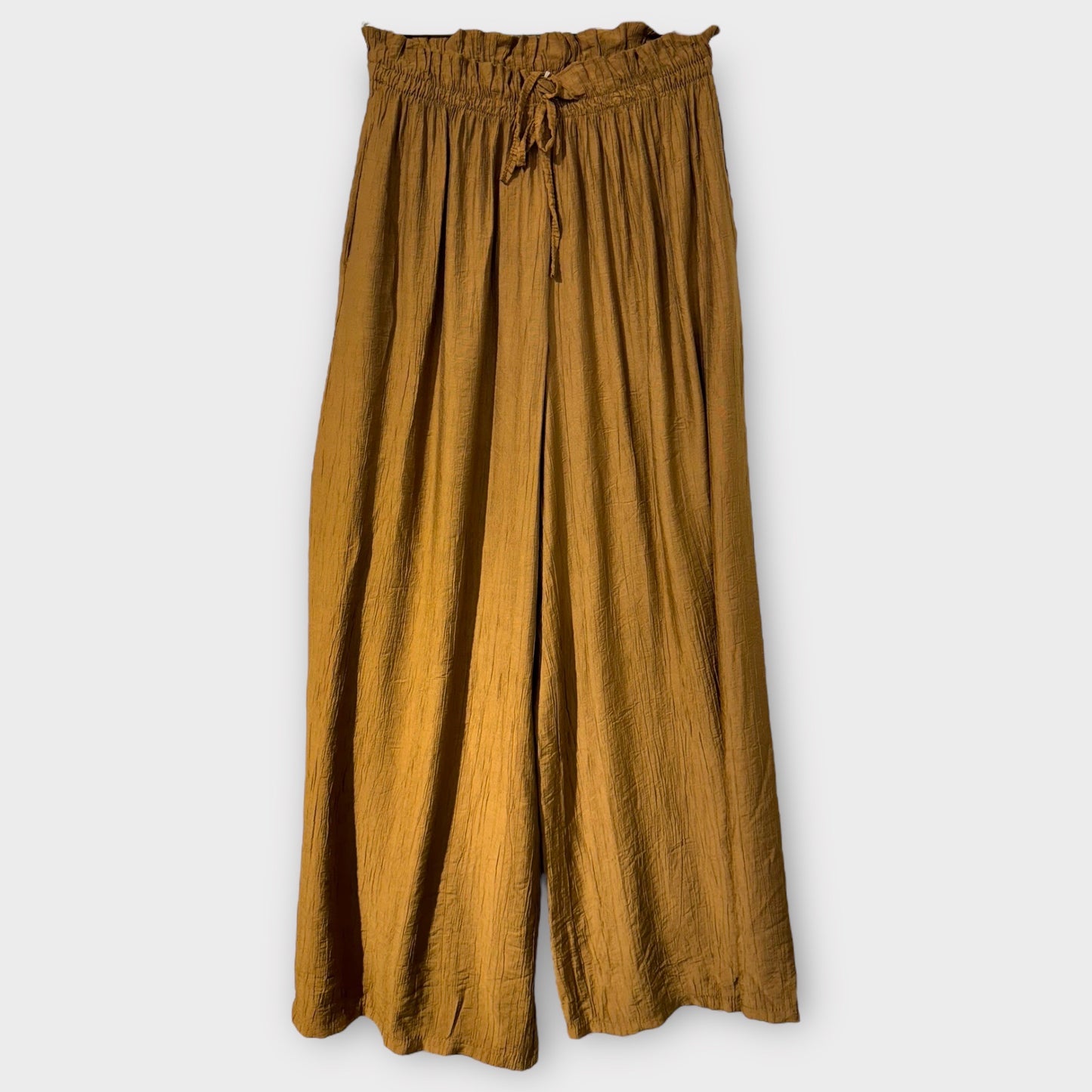 Pantalon Évasé Crépon