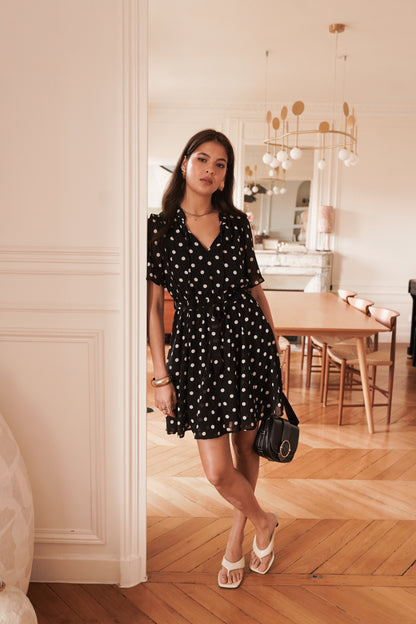 Robe Courte à Pois