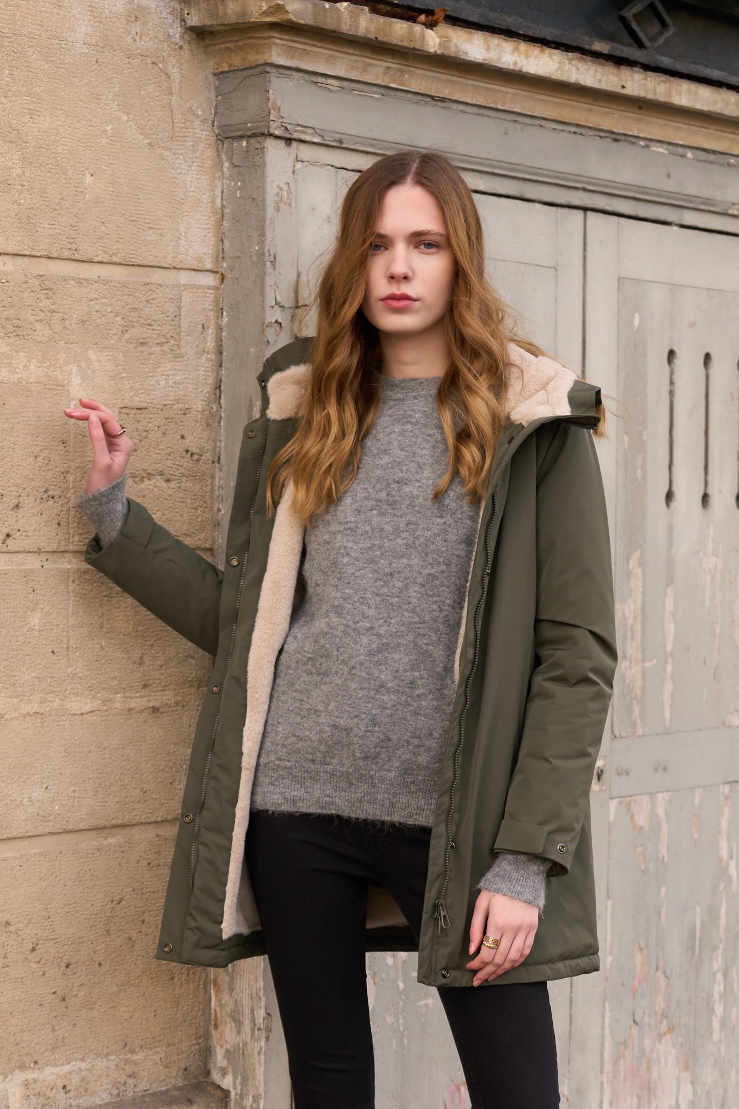 Parka Imperméable Fourré Bicolore