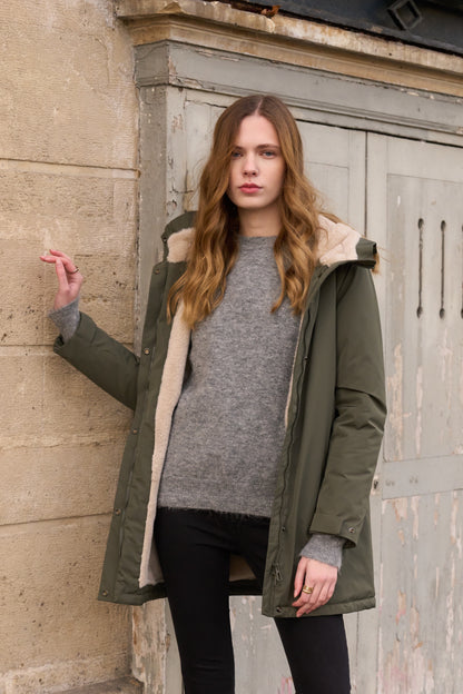 Parka Imperméable Fourré Bicolore