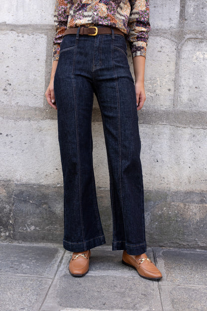 Jean Denim Brut avec Ceinture