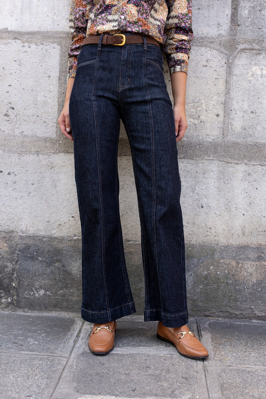 Jean Denim Brut avec Ceinture