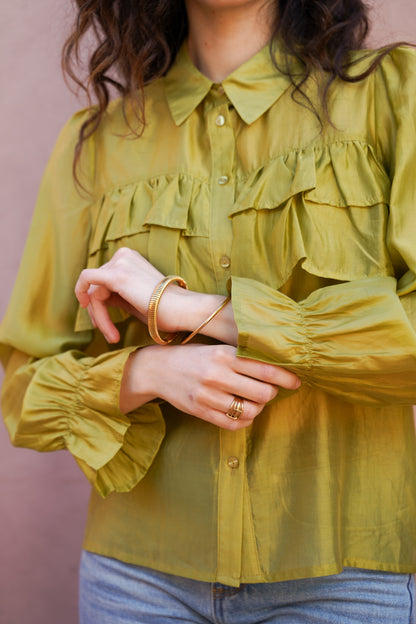 Chemise Vert Olive ou Fuchsia