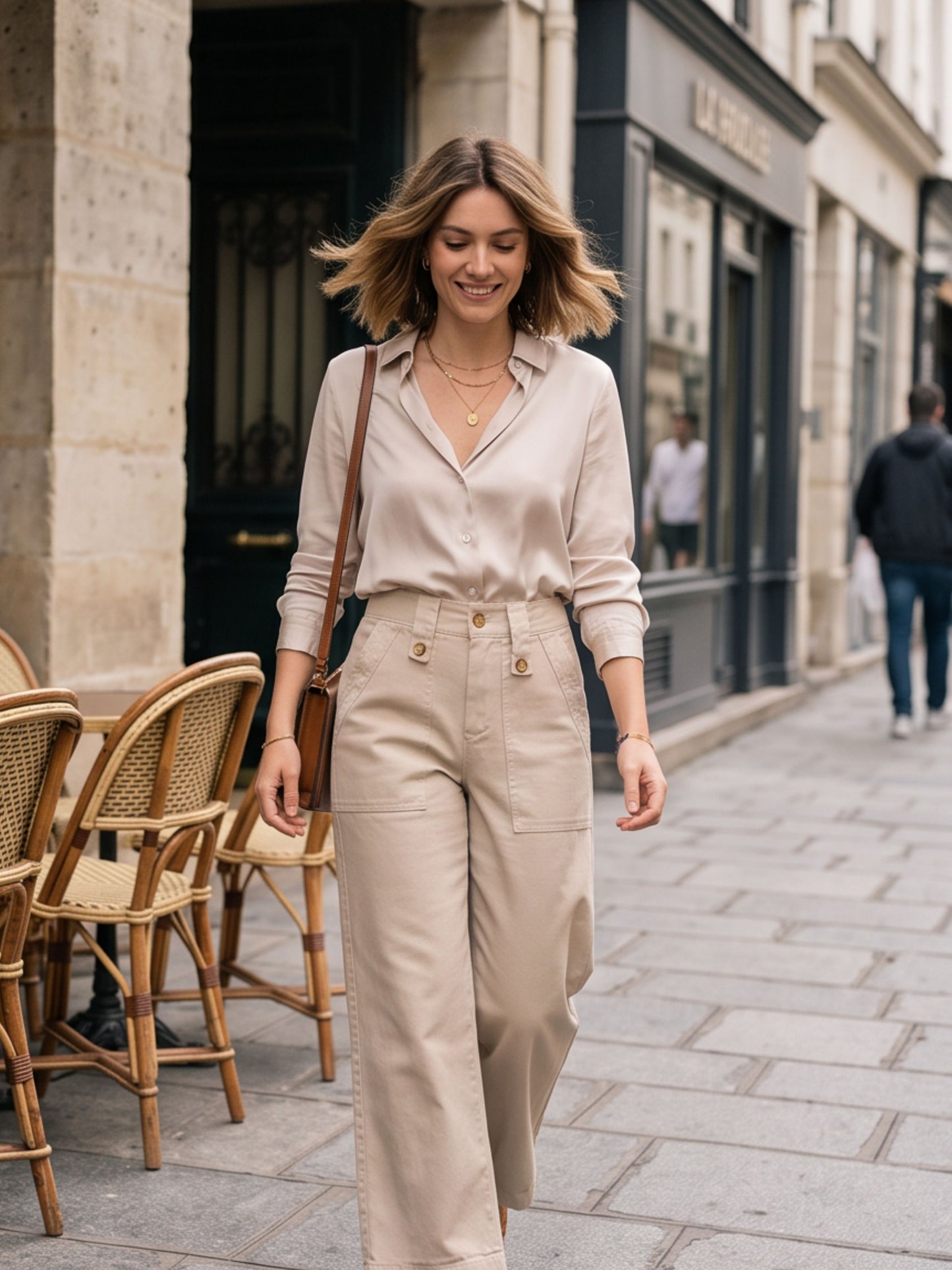 Pantalon Aldine - Large Poches Plaquées