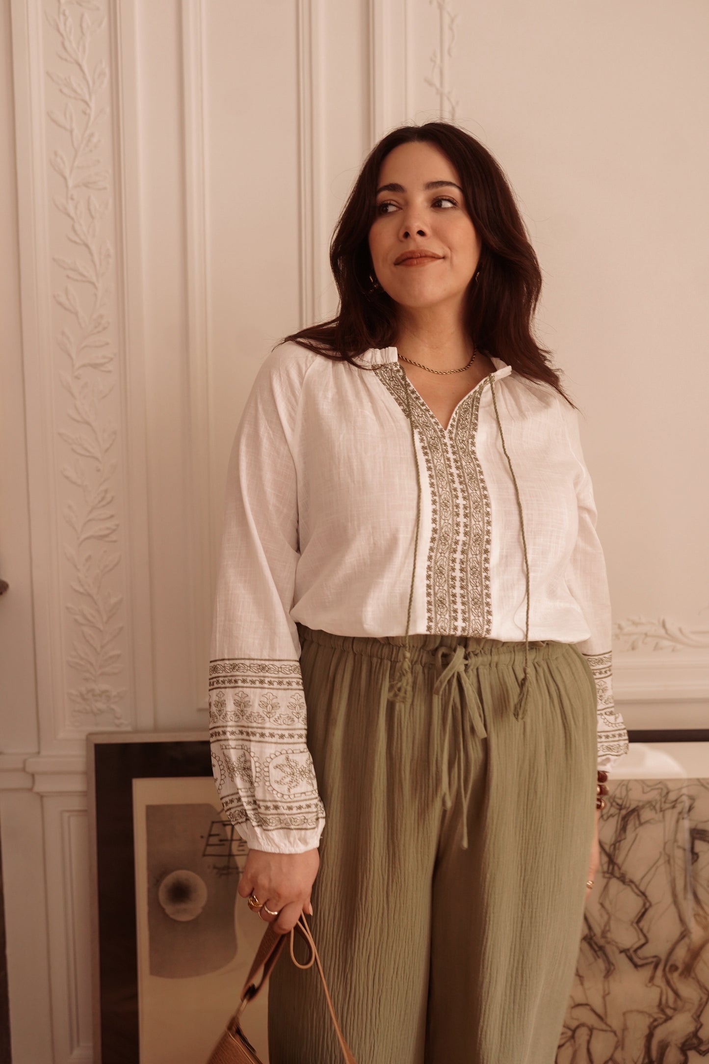 Blouse Coton Brodée du 42 au 46