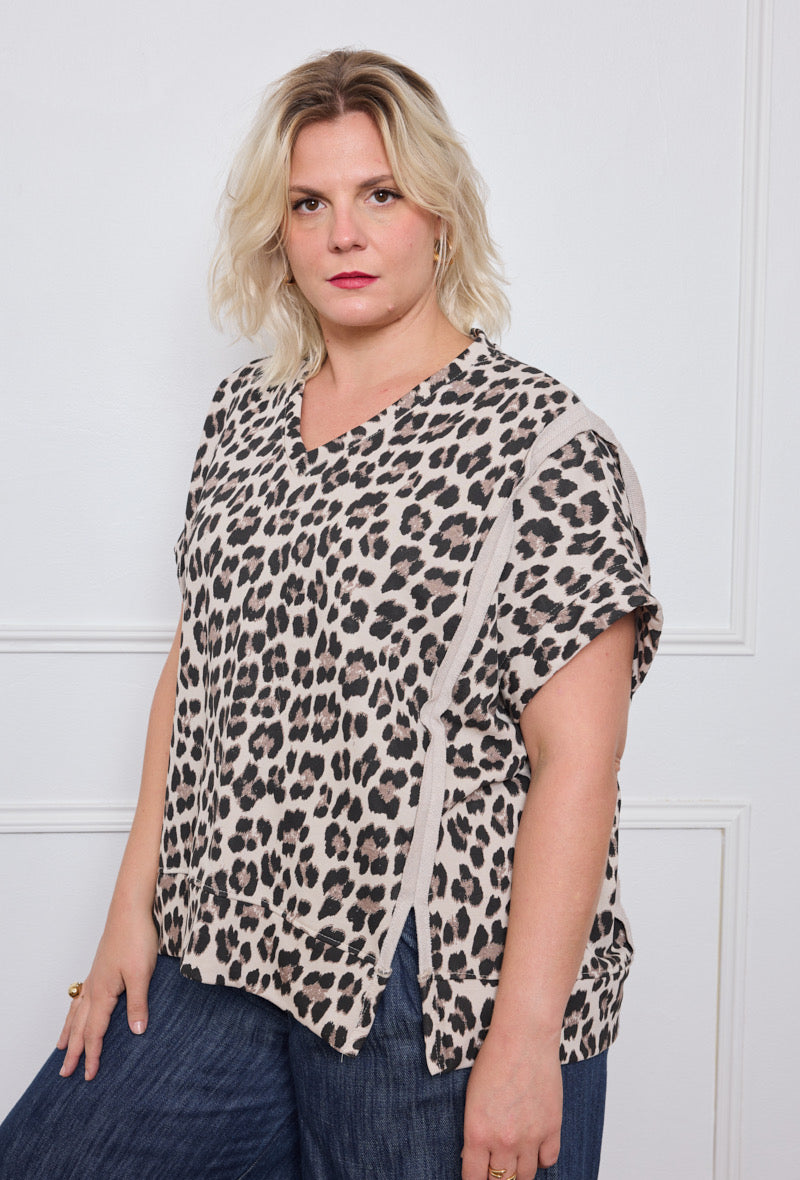 Tee-shirt Léopard Chic - TU du 44 au 50
