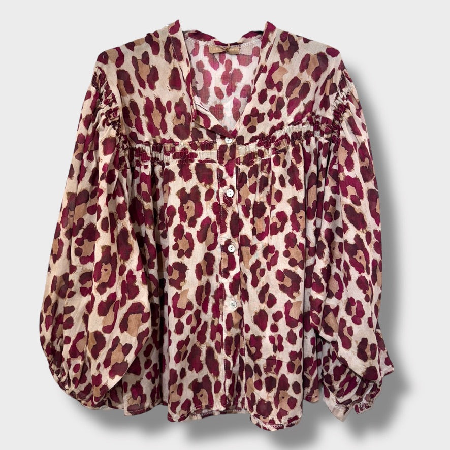 Blouse Coton Léopard