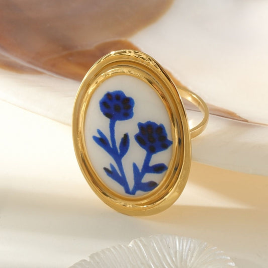 Bague Fleur Bleue